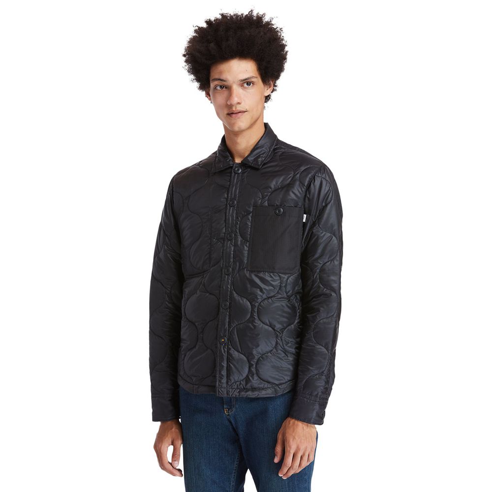 Geaca Timberland Barbati Negrii - Heritage Long-Sleeve Onion-Quilted Shirt - Romania - YJROHG568